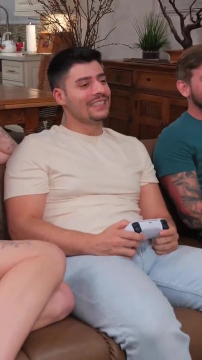 i wanted to play diffrent game.. threesome with my bf and his friend | Clip 1