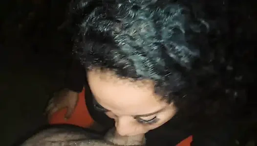 I met this neighbor on the street and I had her suck in public