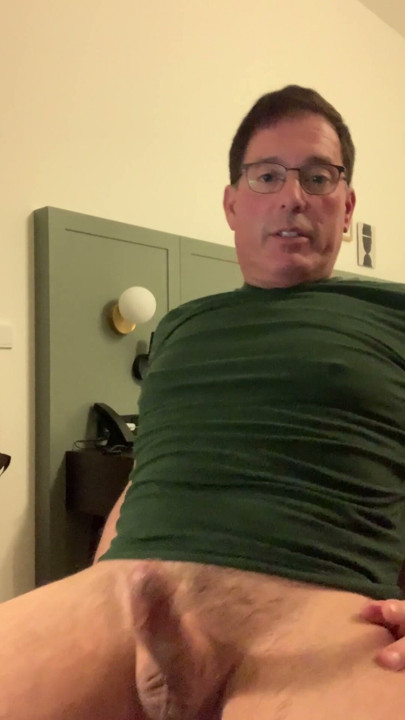 Jerking off in my hotel room before bed | Clip 1