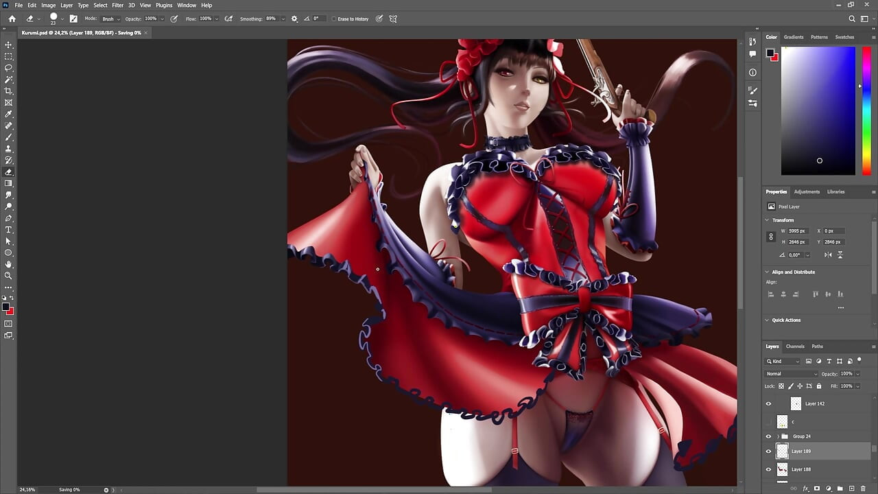 Kurumi timelapse sfw date a live