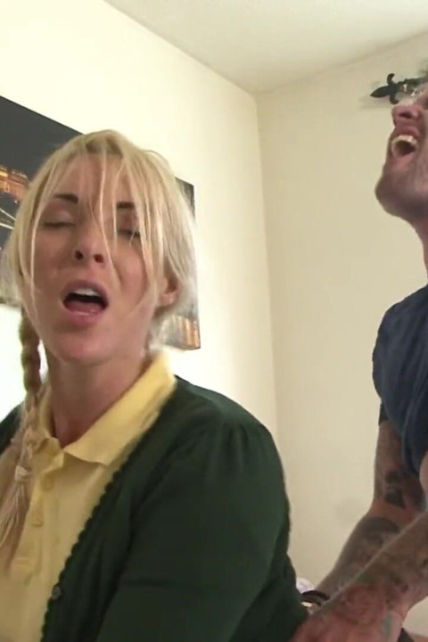 Hot blonde teen gets fucked by her stepbrother