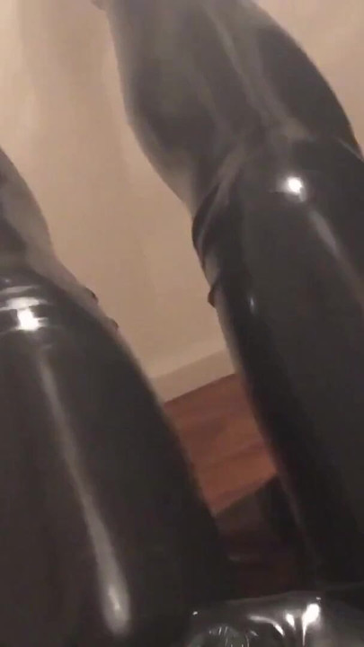 Jaw-dropping moment from "Latex Dress, PVC Coat and High Heels Masturbation"