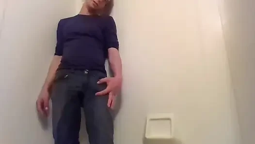 Cute Transgirl Pissing Jeans Intentionally for First Time Fully Clothed