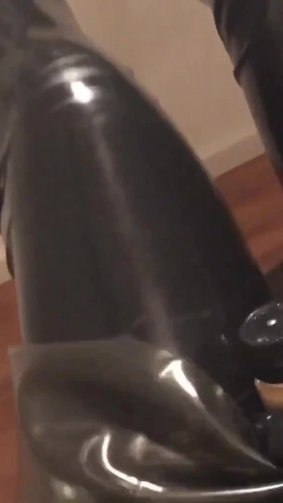 Jaw-dropping moment from "Latex Dress, PVC Coat and High Heels Masturbation"