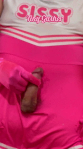 Tiny Gusher Sissy CD masturbation cumshot sph femdom humiliation