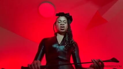 Beat Your Balls and Eat It - Ebony Femdom Goddess Rosie Reed CBT and Cum Eating Instruction Domination POV - Standard Definition