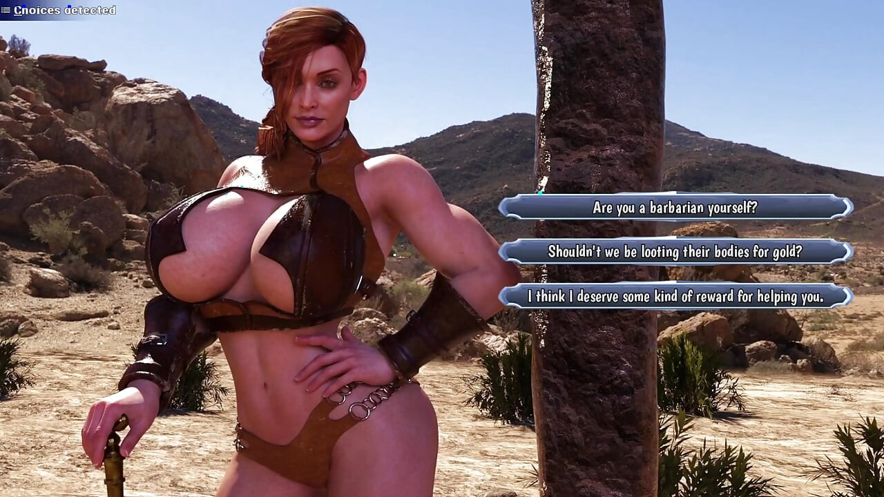 바바리안 정복 - 내 자지를 빠는 복종하는 빨간 머리