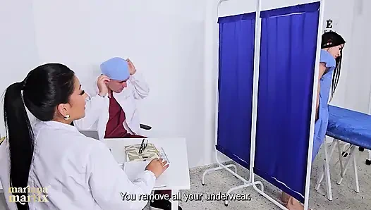 Анатомия Марианны Глава IV: Прием Пап-мазка превращается в грубый тройничок в больнице - Mariana Martix, Papi Rodrig