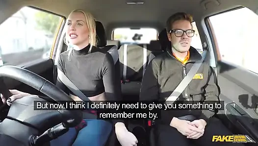 Fake driving school - die freche studenten-fahrerin lexi lou nimmt lehrerin ryan tief in den hals, wird hart gefickt, bis sie squirtet und kommt