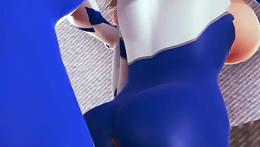 Невидимую женщину трахают эластичным хуем. Пародия