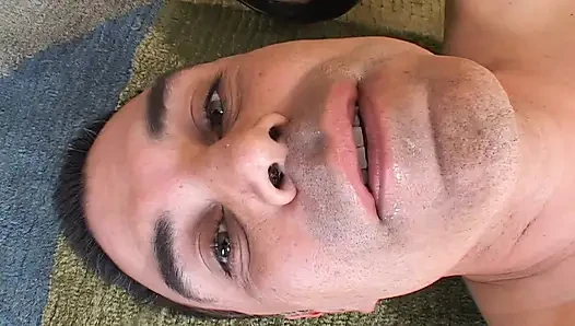 Blonde girl sucks and fucks two big black cocks to a cumshot