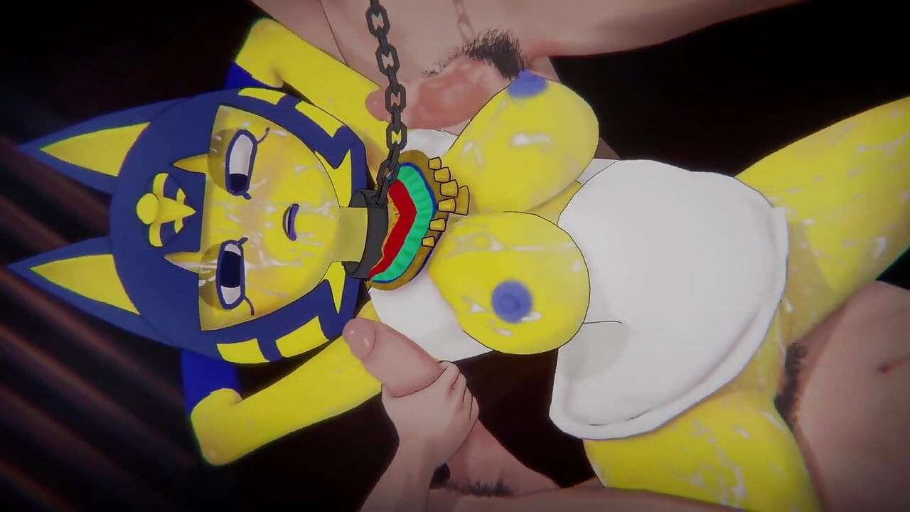 animal Crossing - Ankha Entering the Zone (riding the Villager & POV Zone Dance) (4k60fps)