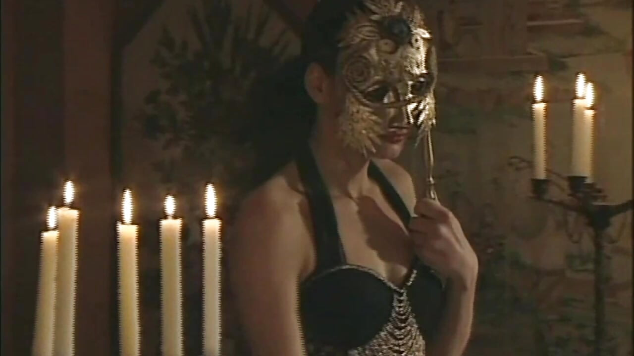 Behind the Mask, a White Man, a Black Man, and a Slut: Threesome with Anal and Wax Play.