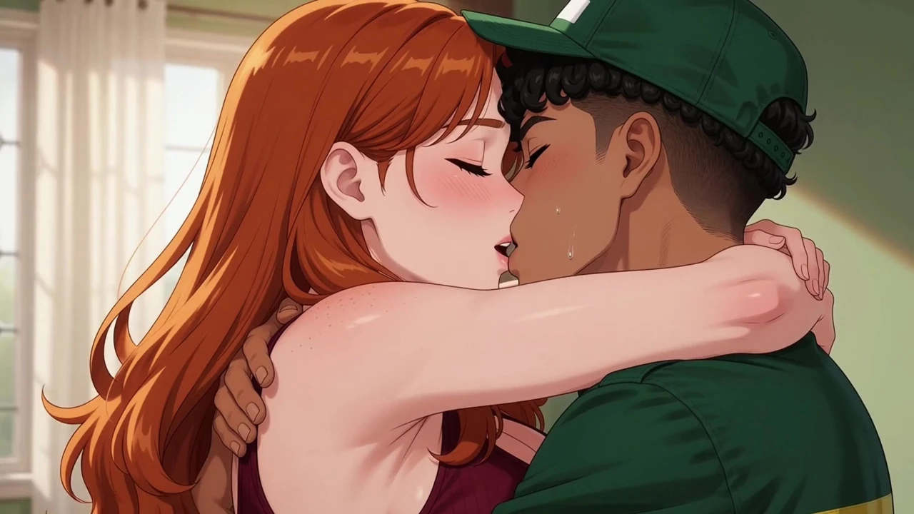 18-year-old male courier delivered a package and satisfied a horny redhead woman