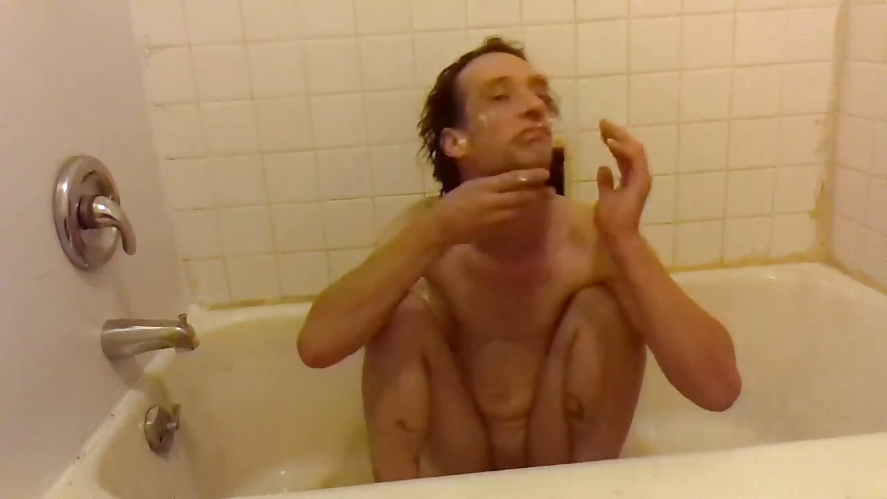 Face Shaving, Squatting in a Bathtub