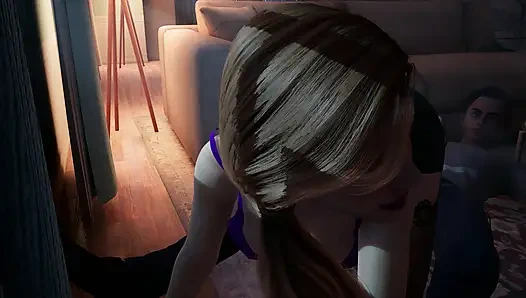 Pasangan muda bercinta romantis yang bergairah