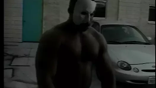 Masked dude gets his large black cock to work when a cute black girl wants to get fucked