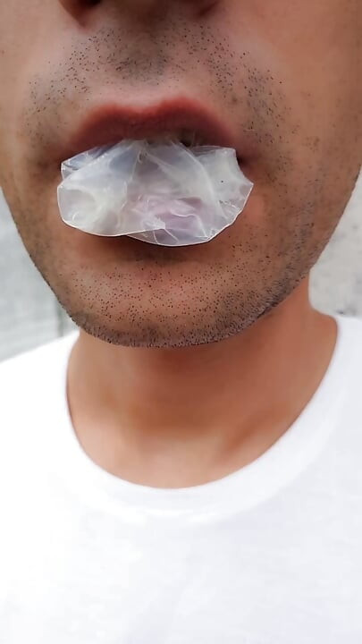 I Found Used Condom at Car Park so I Eat Cum, Chew It and Use Condom Like Bubble Gum