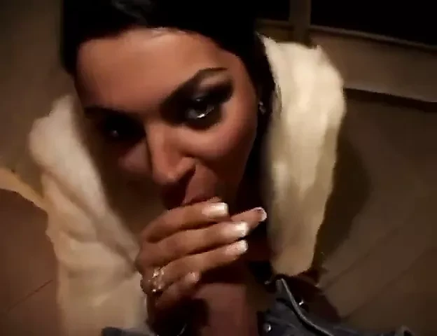 German slut in fur smoking bj