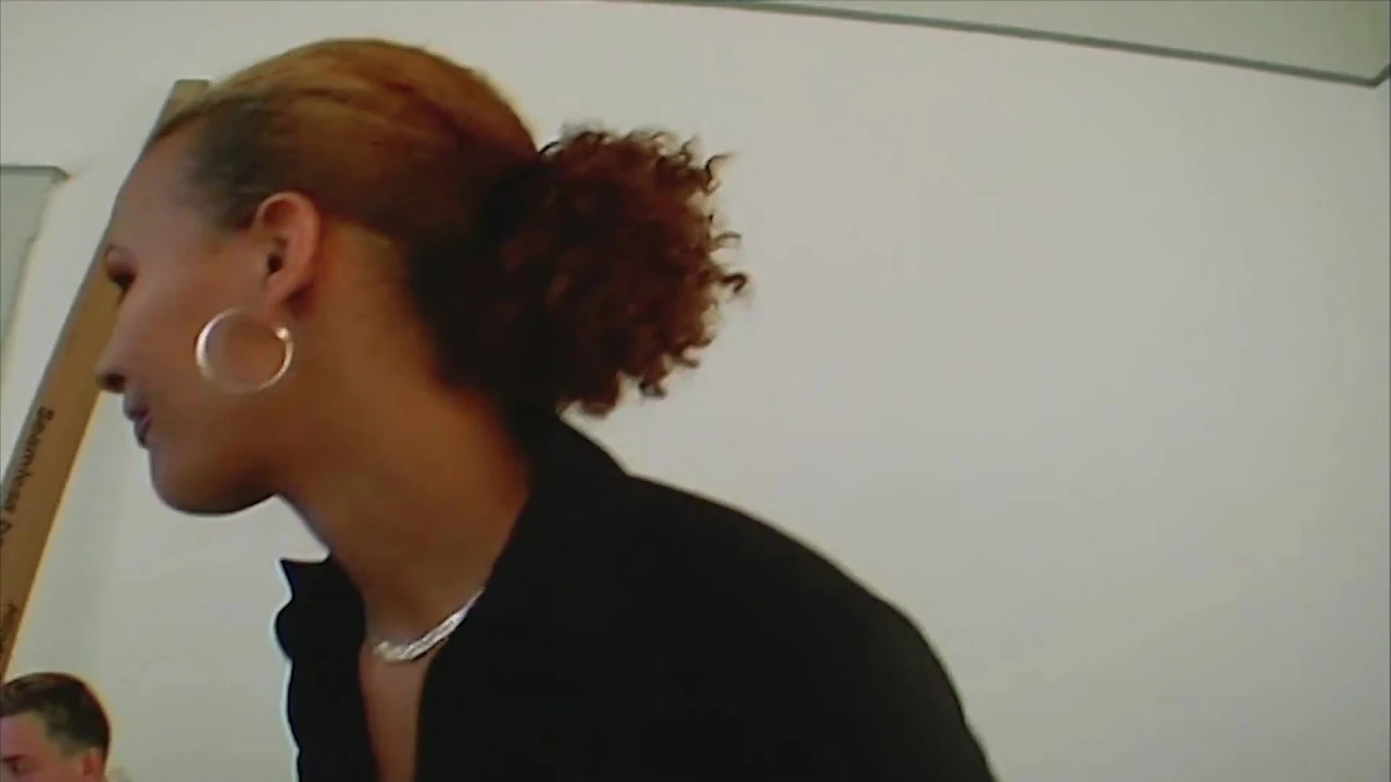 A German secretary gets pounded by three hard cocks