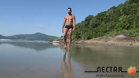Pirang Di Pantai: Lihat Ikan Tenggiri Ini Mengambil Aya Di Pantat Dan Susu Di Wajah