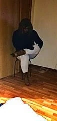 White sissy with glasses and pantyhose wool