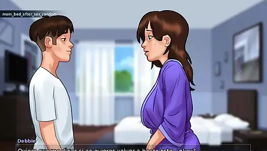 Stepmom confesses her wet feelings to her stepson and they end up making love in the living room - Summertime Saga