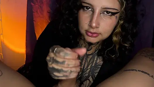 Beautiful Colombian goth woman gets her stepbrother's milk