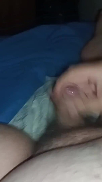 Emotional moment from "Chubby man masturbating his small dick in bed"