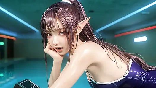 Liminal Pool Riding Simulation – Elf & Jelly Slime Girl Double Action