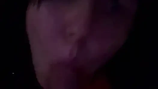 18 Year Old Gives BJ at Night