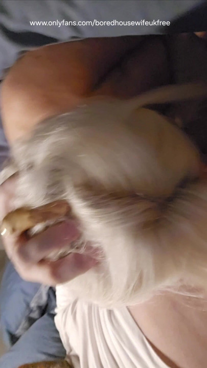 Gagging on his massive cock