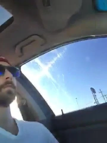 Hot White Exhibitionist Jerk Off In A Car
