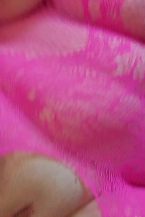 Pink Granny Fingers Dripping Pussy Sucks Sloppy Dildo Clean