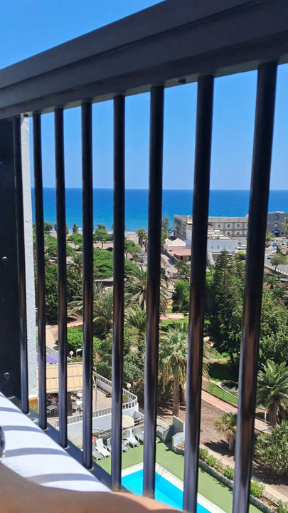 Sunbathing on the balcony