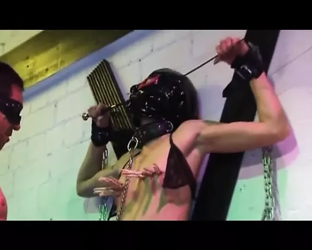 Masked slim German babe assfucked after BDSM action