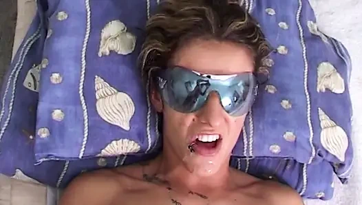 Blonde MILF Spread Wide for Intense Threesome Pounding