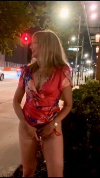 Masturbating in Public Outside on Busy Street See full unedited version at ManyVids dot com and then Search for Purrrrrzzzz