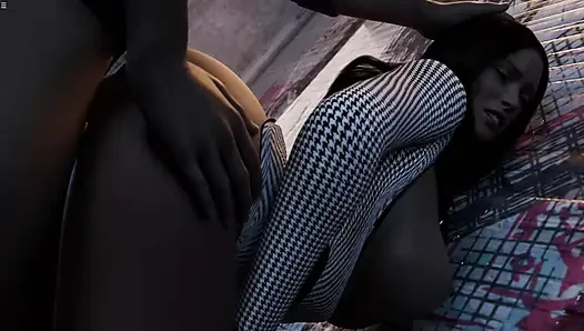 Stepson Fucking Stepmom Standing Doggystyle Sex In Outdoor