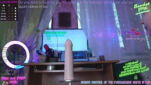 HD Monster dildo drilled a hole in this slut! Perfect ass jumps cock