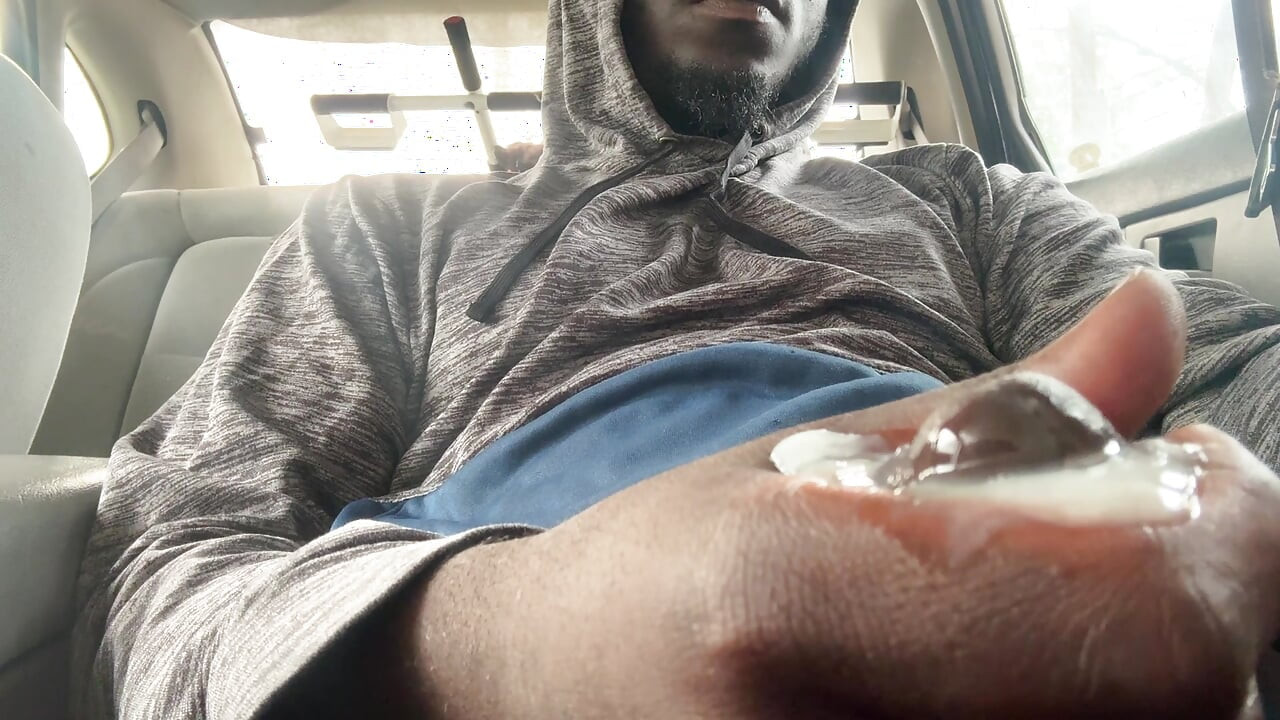 I’m In My Car Jerking Off And Busted A Creamy Fat Load Of Cum