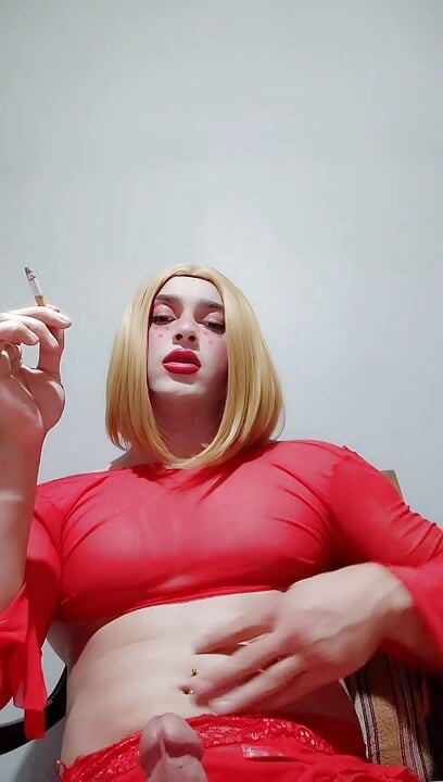 passive Banu pink smoking fetish 2