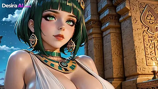 Sie werden Cleopatras Gesicht nach diesen cumshots nicht glauben! KI erzeugt