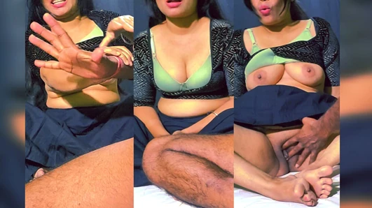 Ön sevişme romantizmi ve seks Hintli Hintli çift ev yapımı porno