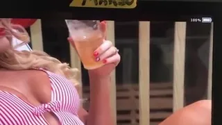 WWE - Lacey Evans enjoying a drink