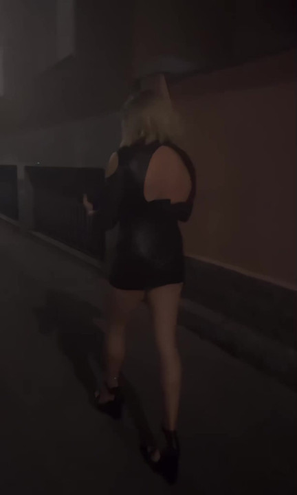 Sissy walking the street in public