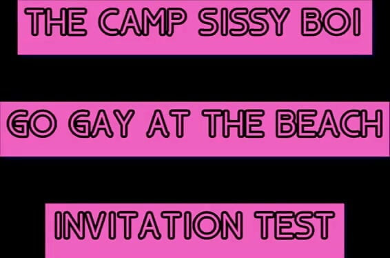 큰 을 빠는 데 완성되면 캠프 Sissy Boi 초대장 테스트 댓글