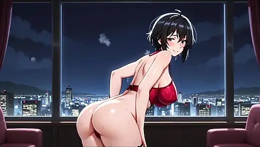 Ada Wong ikonik kırmızı elbisesini giyerek çok baştan çıkarıcı bakış açısı sahnelerinde tutkulu azdırma yapıyor