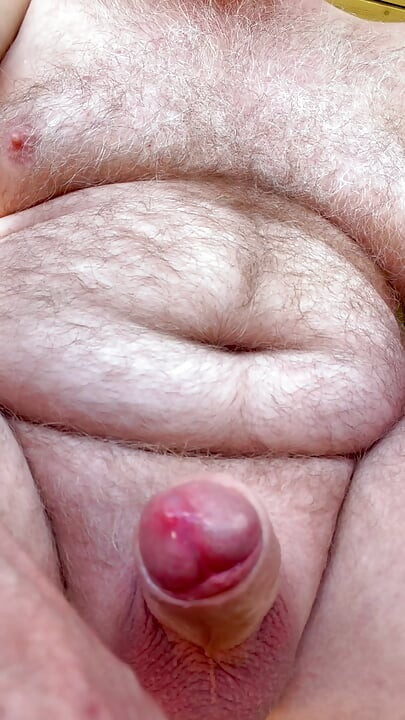 Closeup orgasm outside