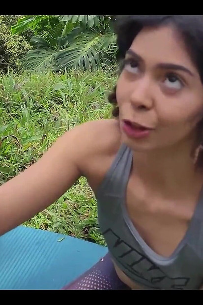 A Guy Who Was Walking Through the Farm Sees Me Doing Yoga and Ends up Fucking Me.